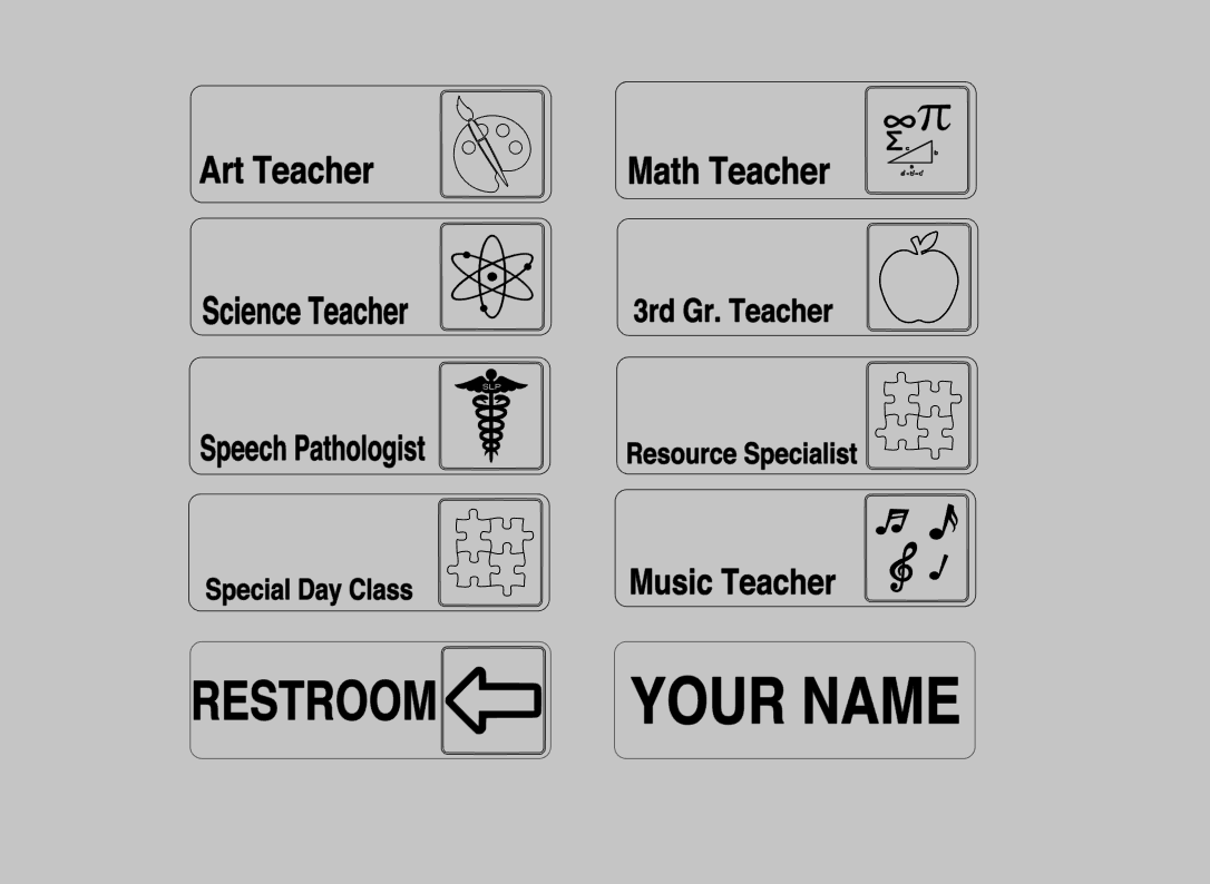 3d Printed School Classroom Door Sign Magnetic Display I Personalized Gift I Science Math STEM Back to School Teacher Appreciation Principal