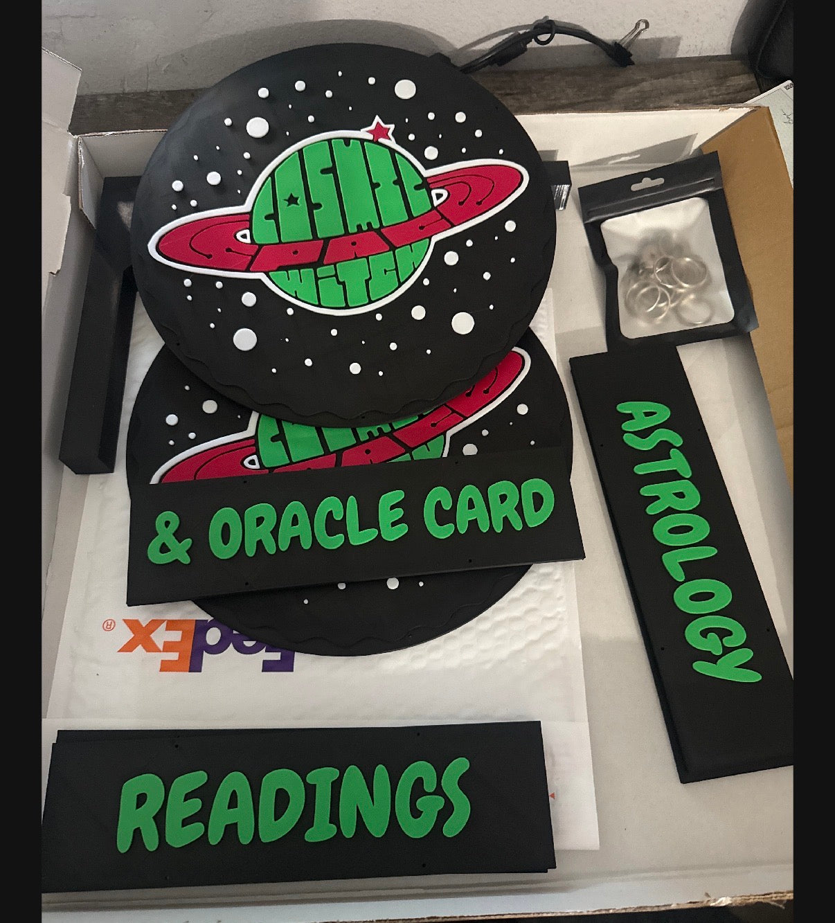 3d Printed Magnetic Vendor Market Booth Canopy Tent Sign Holder Hanging Business Logo Personalized Custom Double Sided Hanging Round Display