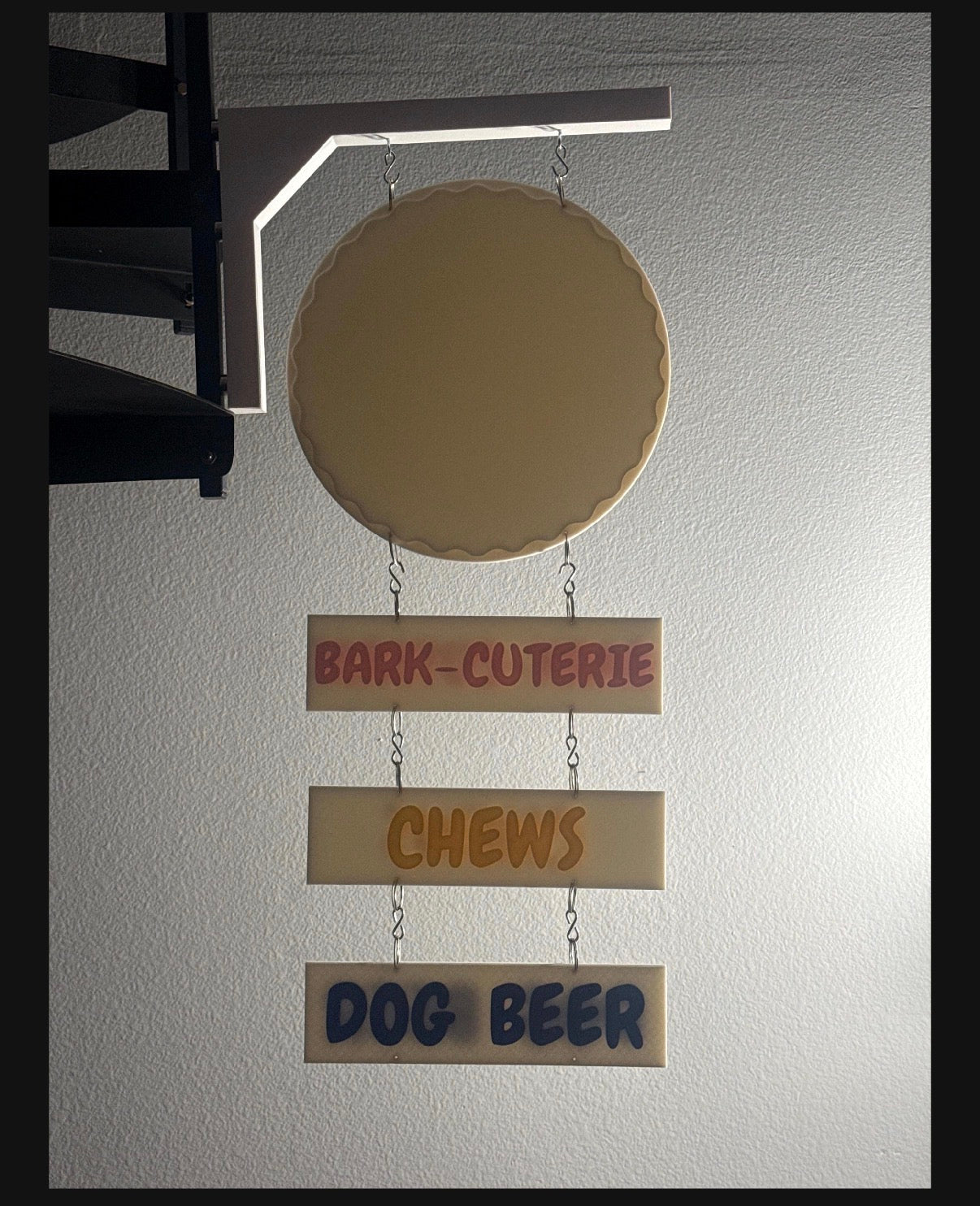 3d Printed Magnetic Vendor Market Booth Canopy Tent Sign Holder Hanging Business Logo Personalized Custom Double Sided Hanging Round Display