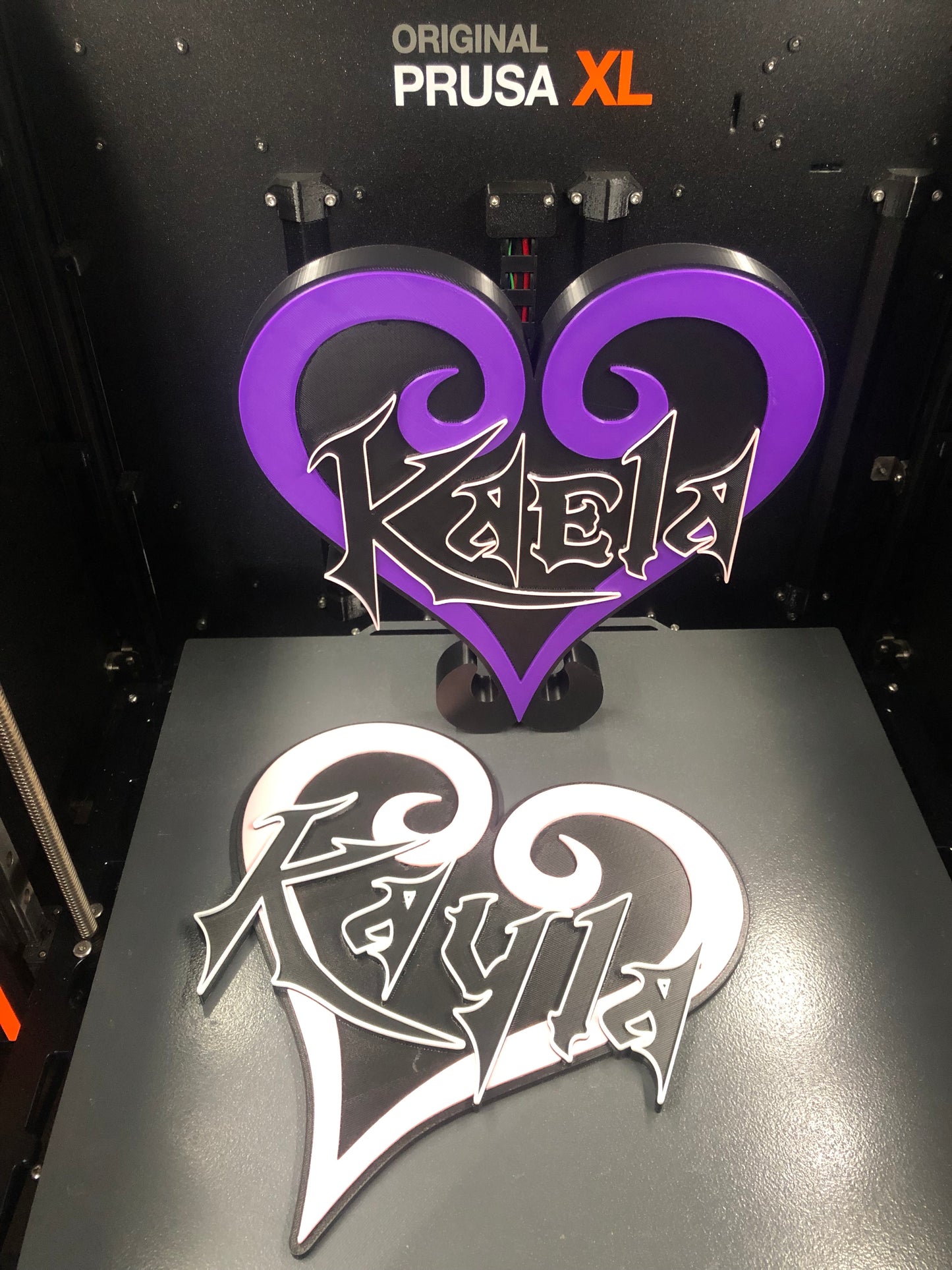 3d printed KH Heart Desktop plate | office decoration | personalized gothic style design | game room decor