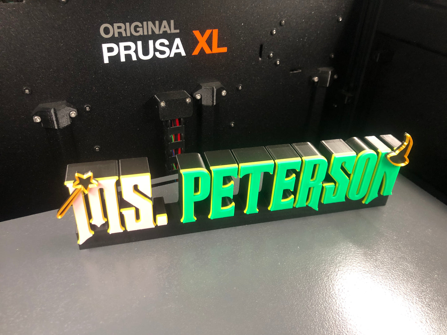 3d Printed Witches of Oz Inspired Name Plate I Personalized Desk Sign I Office Gift I Her His Gift I Display I Dorothy I Wicked West I Gold