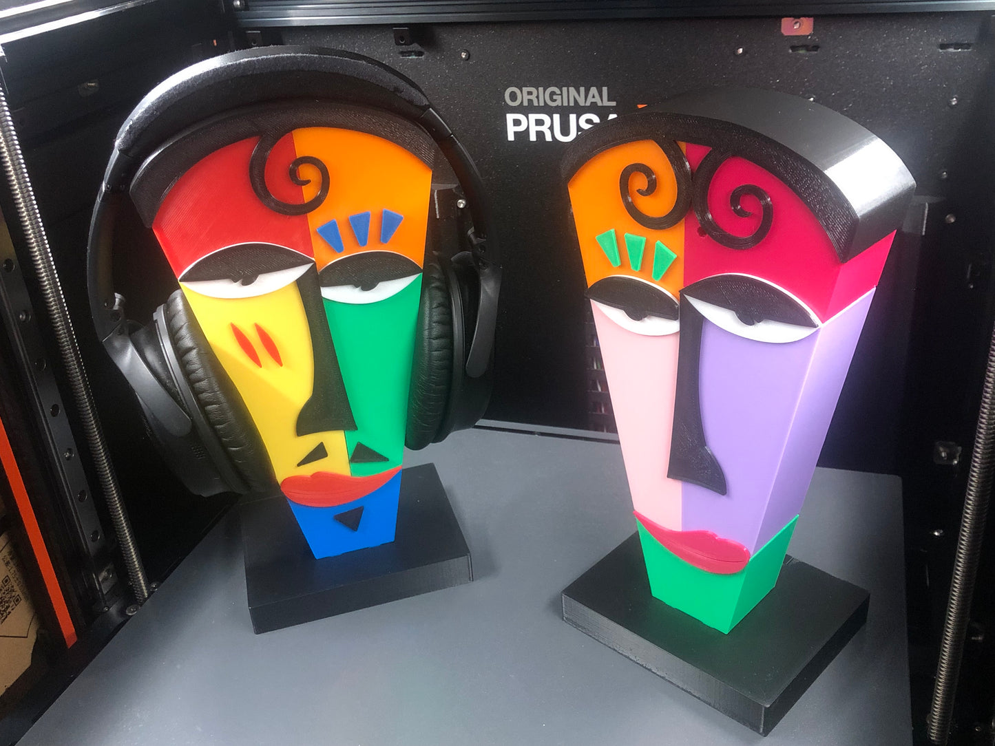 3d Printed Abstract Pablo Picasso Art Headphones Classic Colorful Stands Display I Mona Lisa I Paris | Italian