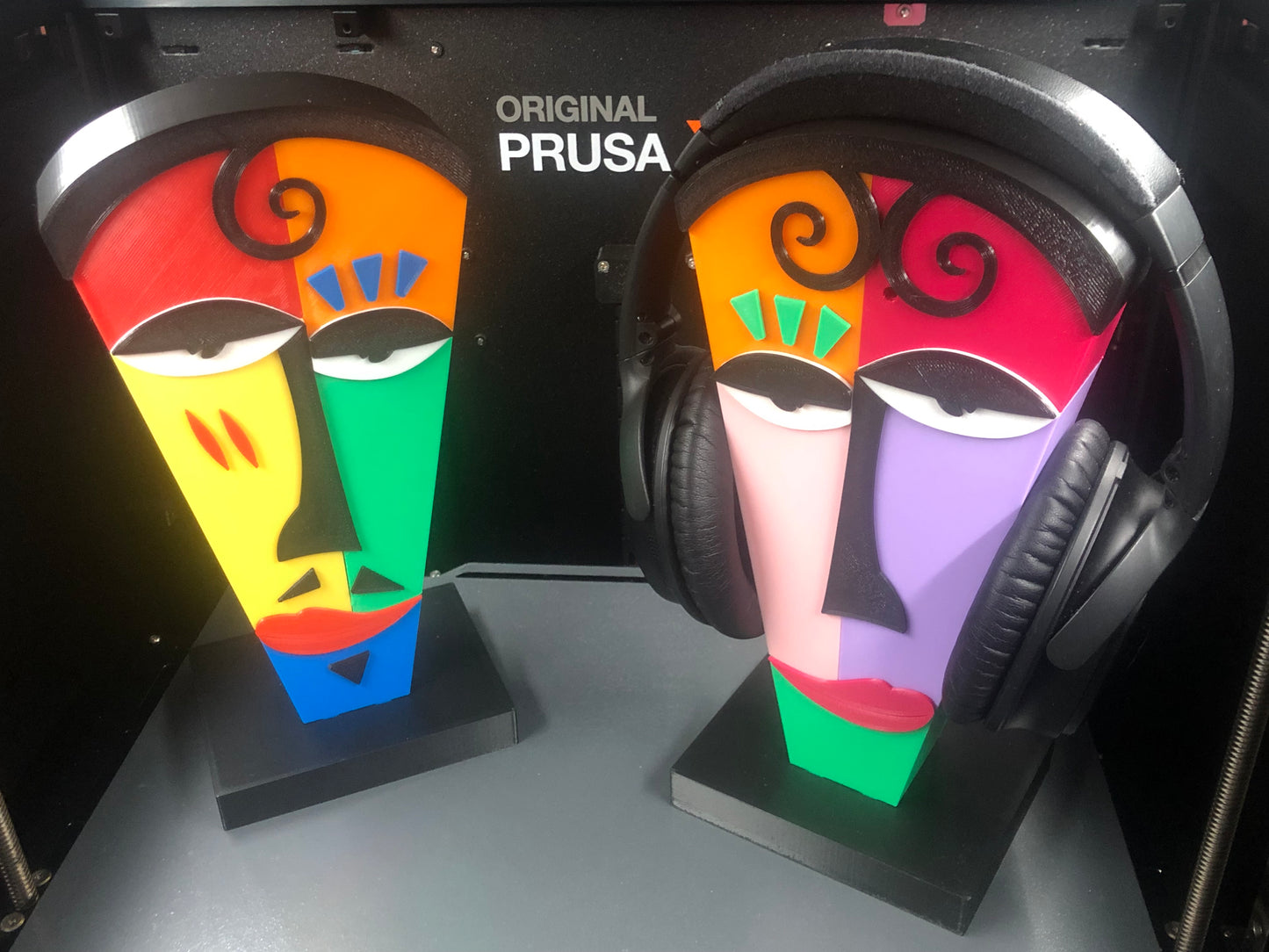 3d Printed Abstract Pablo Picasso Art Headphones Classic Colorful Stands Display I Mona Lisa I Paris | Italian
