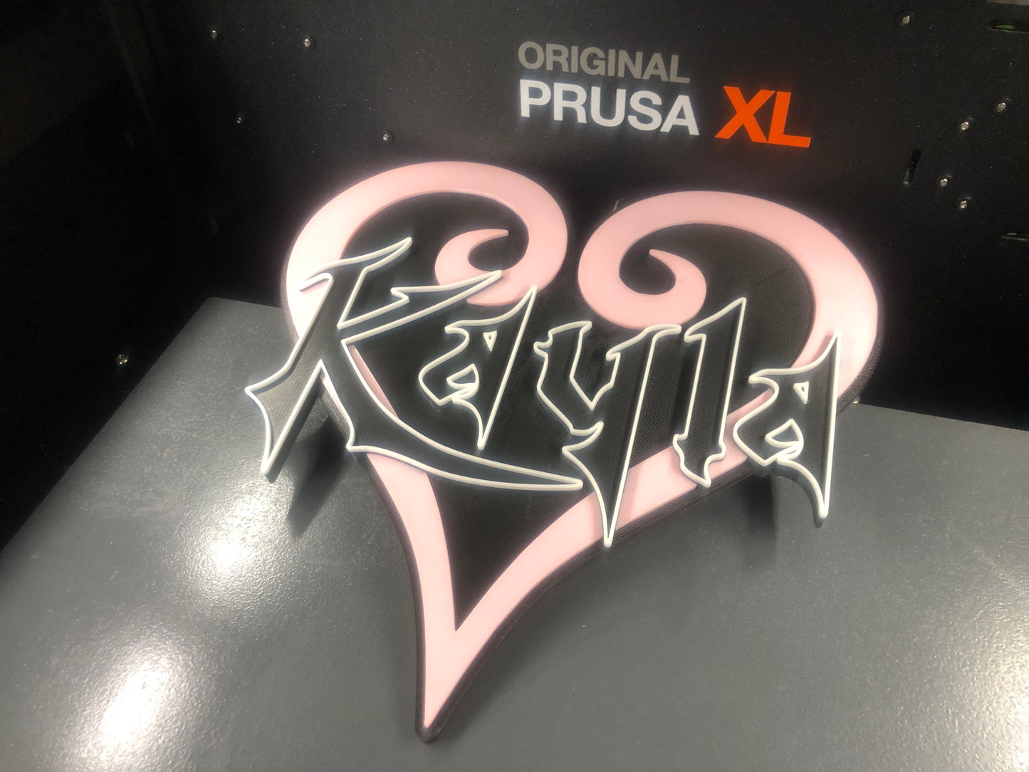 3d printed KH Heart wall plate | hanger | bedroom door decoration | personalized gothic style design | game room decor