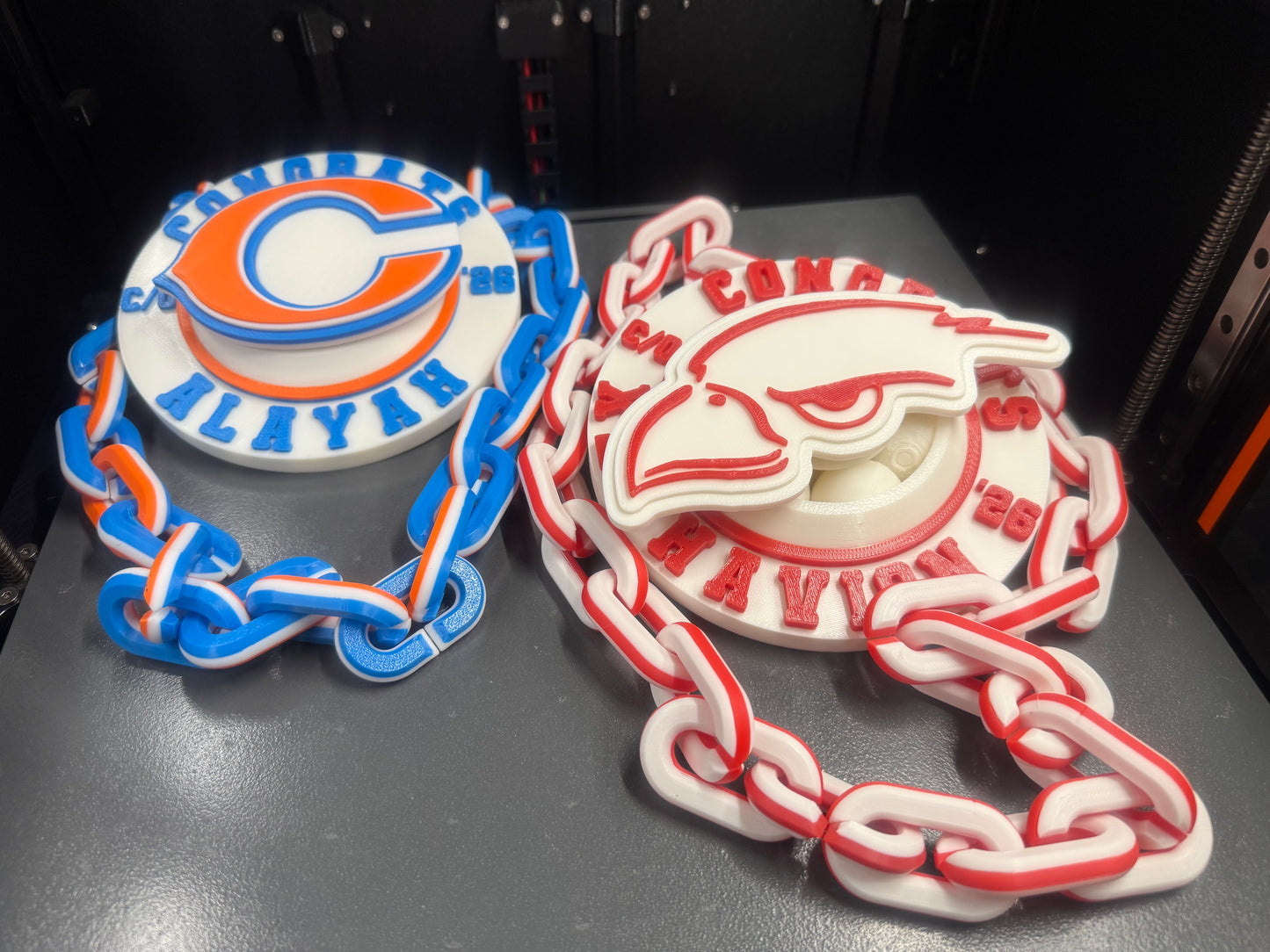3d Printed SPINNING Graduation Rally Championship Chain Player of the Game I Custom I Sports MVP Baseball Football Cheer Wedding Concert