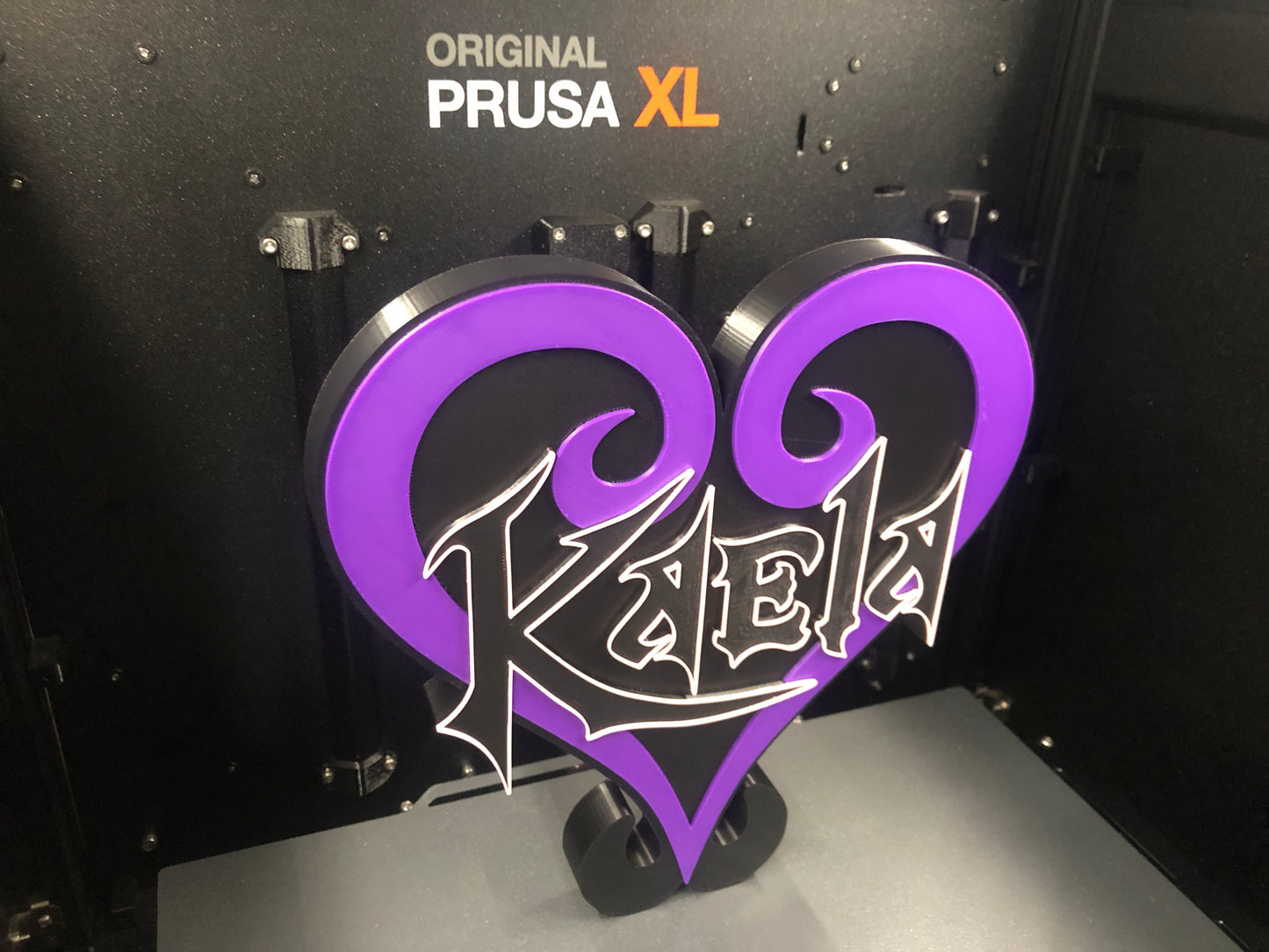 3d printed KH Heart Desktop plate | office decoration | personalized gothic style design | game room decor