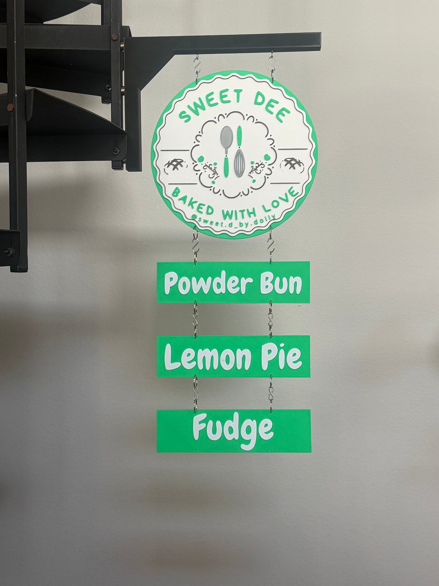 3d Printed Magnetic Vendor Market Booth Canopy Tent Sign Holder Hanging Business Logo Personalized Custom Double Sided Hanging Round Display