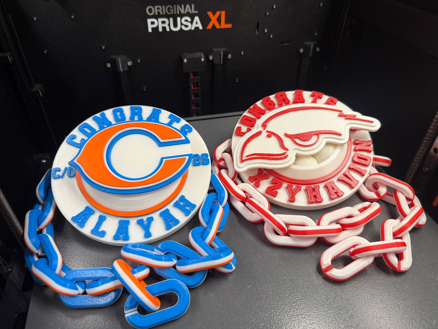 3d Printed SPINNING Graduation Rally Championship Chain Player of the Game I Custom I Sports MVP Baseball Football Cheer Wedding Concert