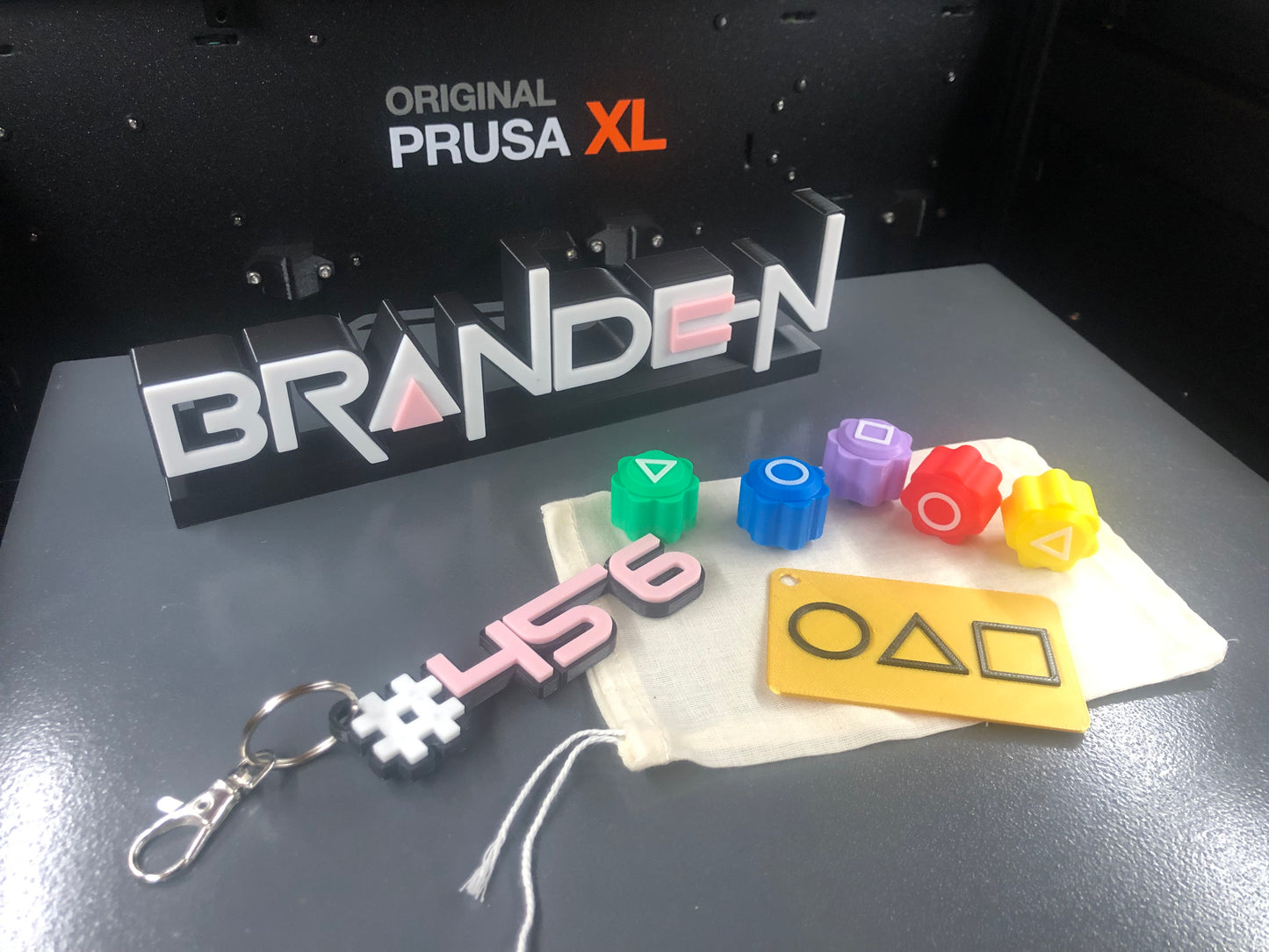 3d Printed SG Squish Games Inspired Name Plate Display & Korean Jacks Gonggi game I Personalized Desk Sign His Her Office Gift I Player 456