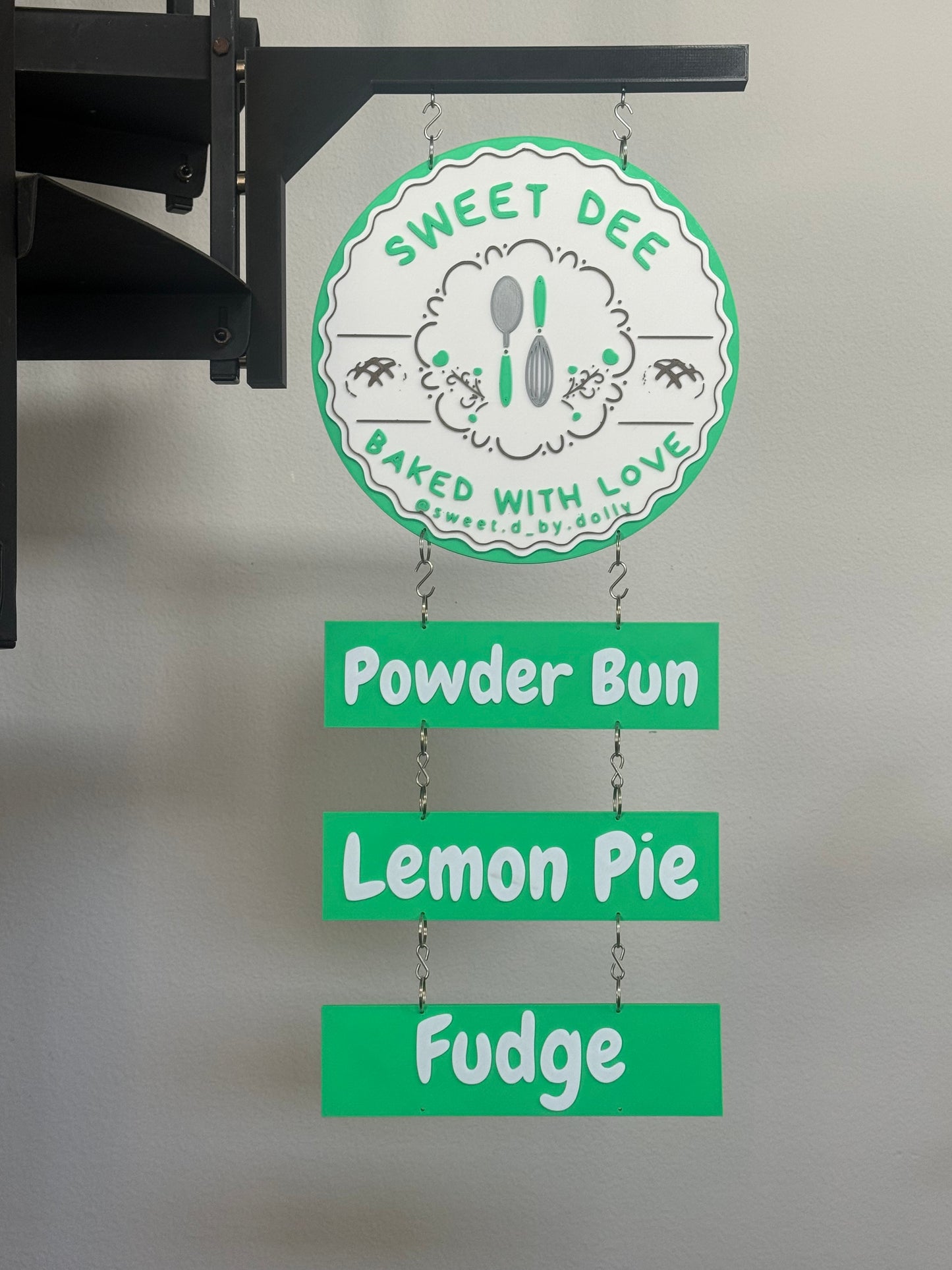 3d Printed Magnetic Vendor Market Booth Canopy Tent Sign Holder Hanging Business Logo Personalized Custom Double Sided Hanging Round Display