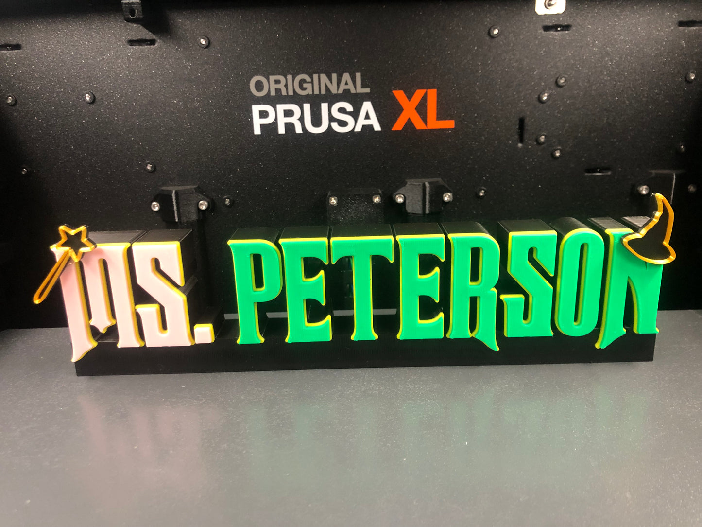 3d Printed Witches of Oz Inspired Name Plate I Personalized Desk Sign I Office Gift I Her His Gift I Display I Dorothy I Wicked West I Gold