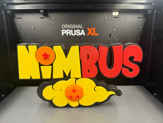 3d Printed DB Dragon Nimbus Cloud Inspired Name Plate Display I Personalized Desk Sign I Office Gift I Her His Gift I Kamehameha