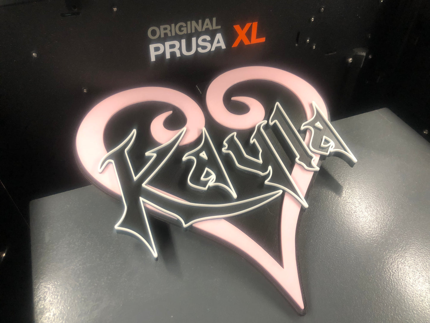 3d printed KH Heart wall plate | hanger | bedroom door decoration | personalized gothic style design | game room decor