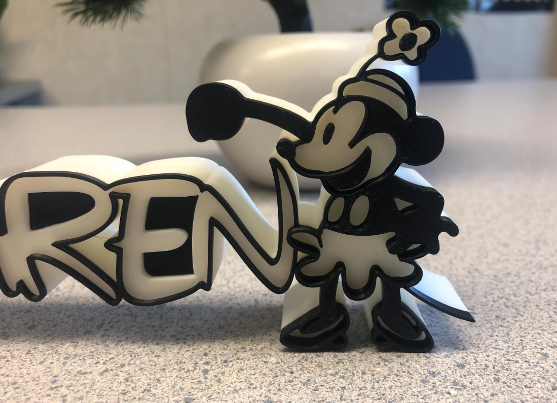 3d Printed SM Steamboat Mouse Inspired Name Plates I Personalized Desk Sign I Birthday I Office Teacher Gift I Retro I Throwback I Nostalgia