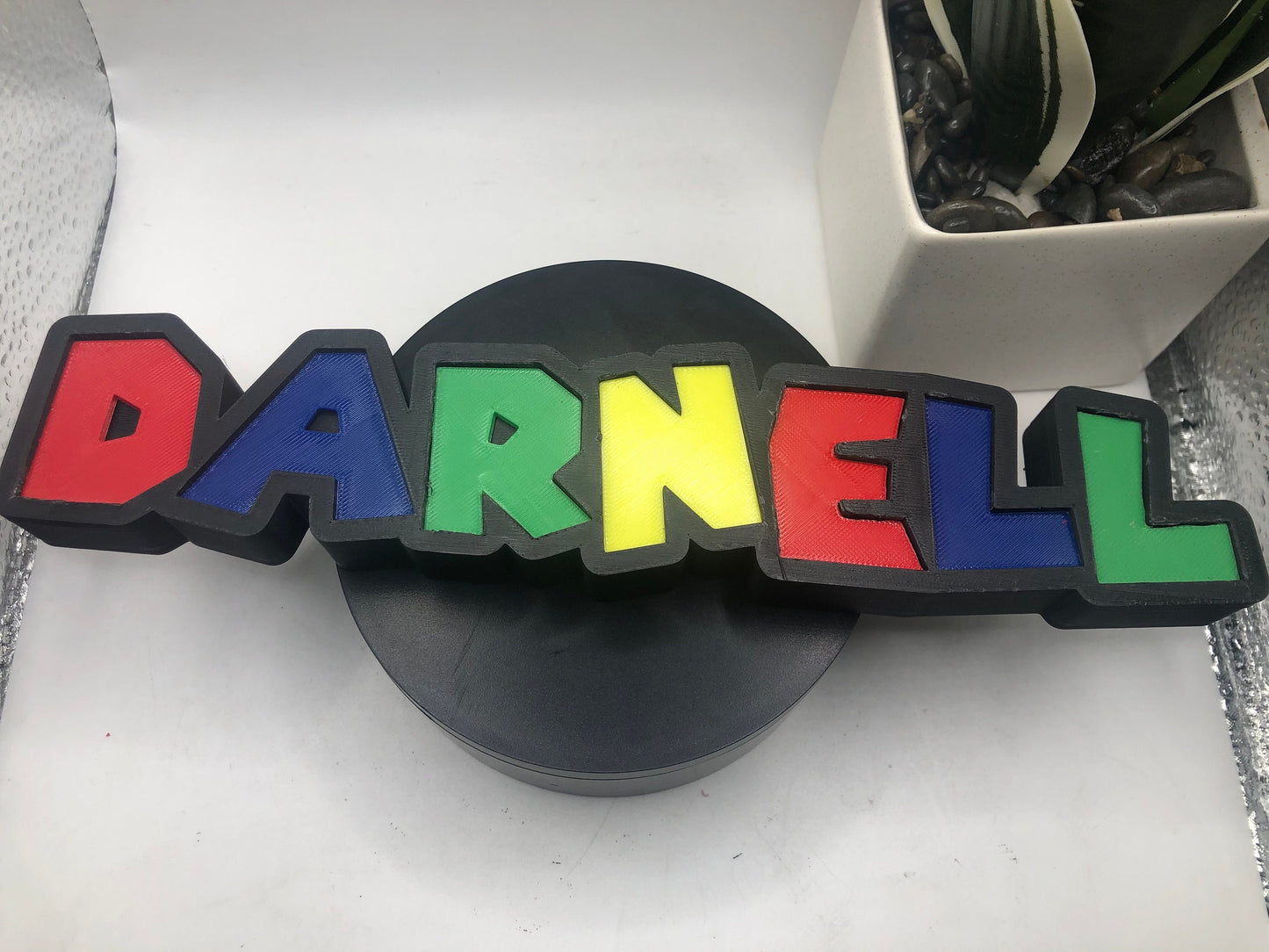 3d Printed SMB Bros Name Display I Personalized Desk Sign I Her His Gift I Kid's Room I Mushroom I Princess I Throwback 80s I Back to School