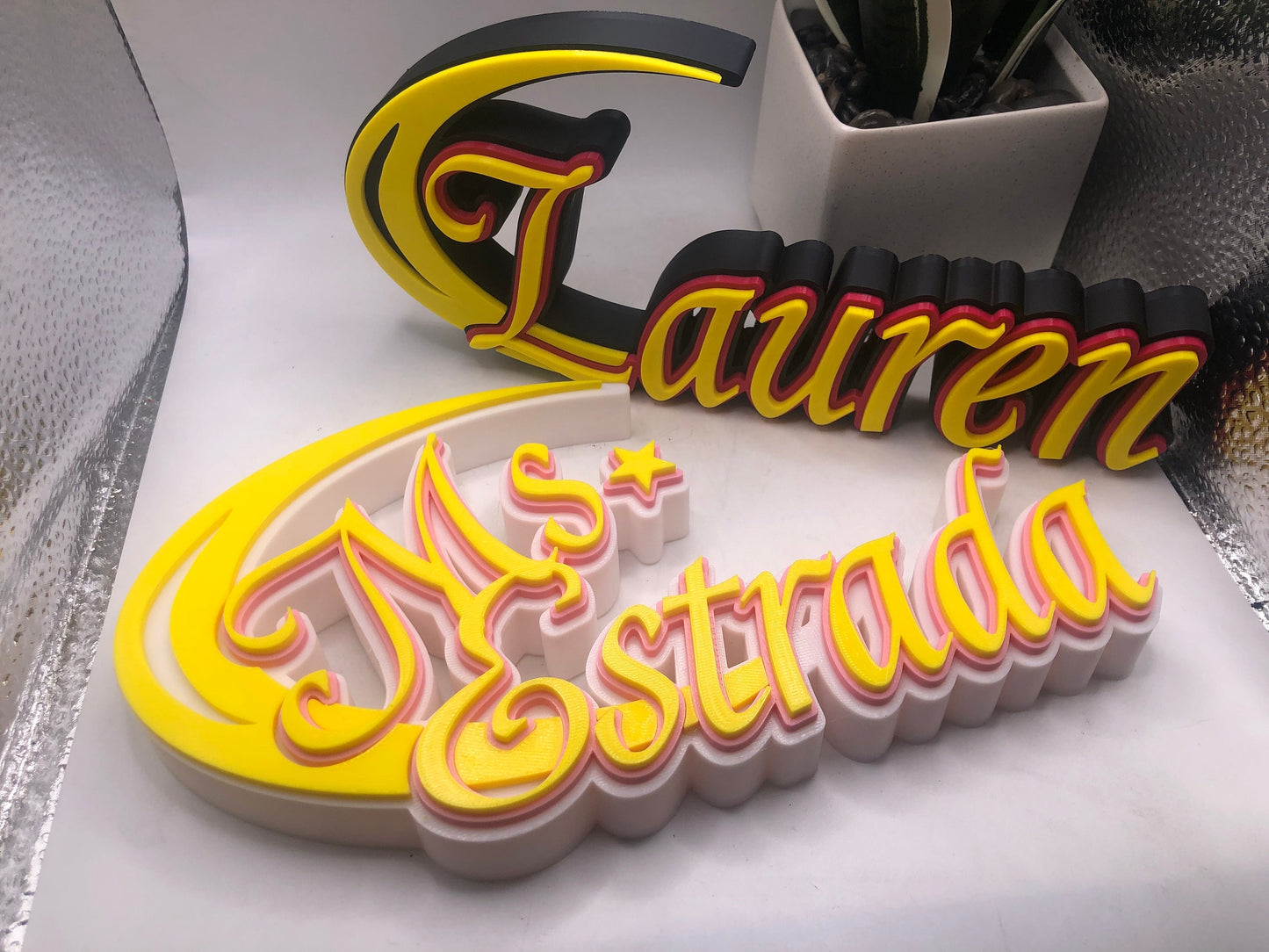 3d Printed SM Moon anime Inspired Name Plate I Personalized Desk Sign I Birthday I Her Gift Display I 90s retro I Throwback I Nostalgia