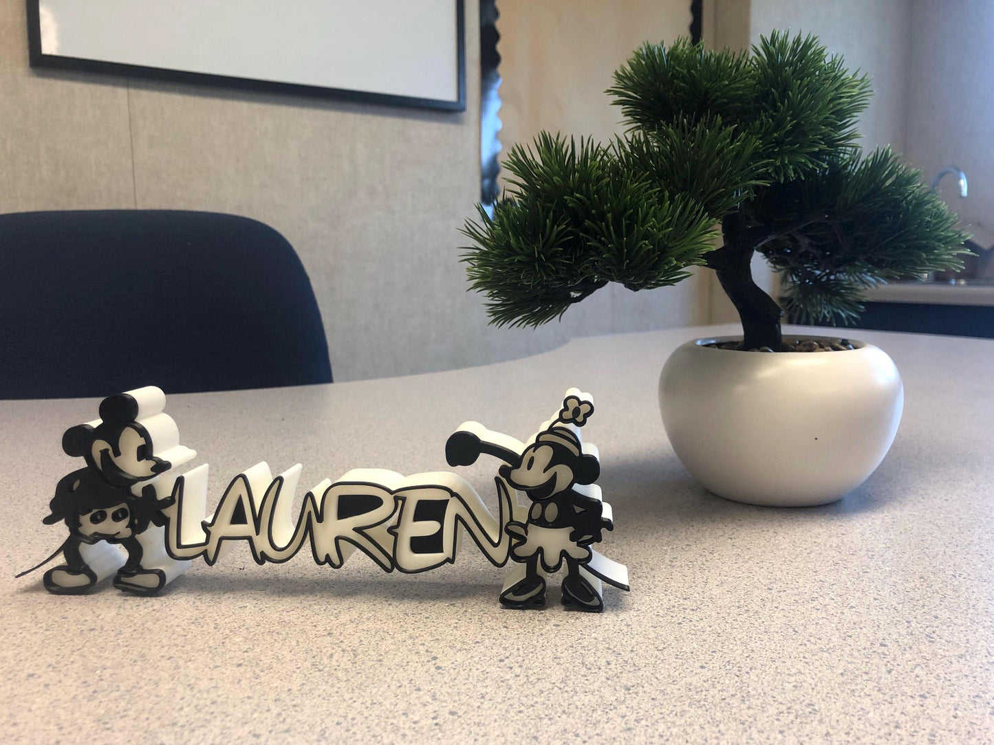 3d Printed SM Steamboat Mouse Inspired Name Plates I Personalized Desk Sign I Birthday I Office Teacher Gift I Retro I Throwback I Nostalgia